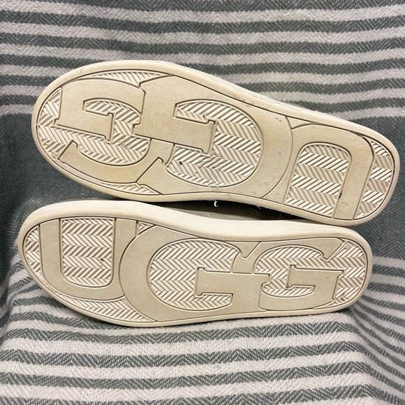 UGG Sparkly Silver and Purple Lace Up Sneakers Size 6 - Picture 3 of 4